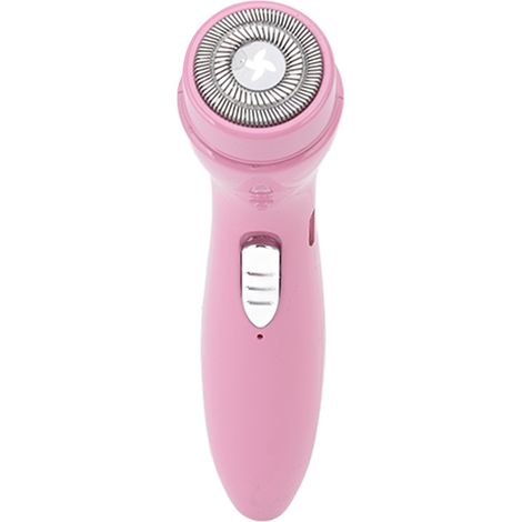 Leiser Elektrorasierer aus Edelstahl, hypoallergener Rotationsscherkopf für Herren, 3,7 V, 2 W, Rosa (1/5)