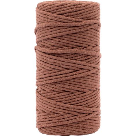 Corde Macramé - Marron - 3 mm x 100 m - 100% coton (1/5)