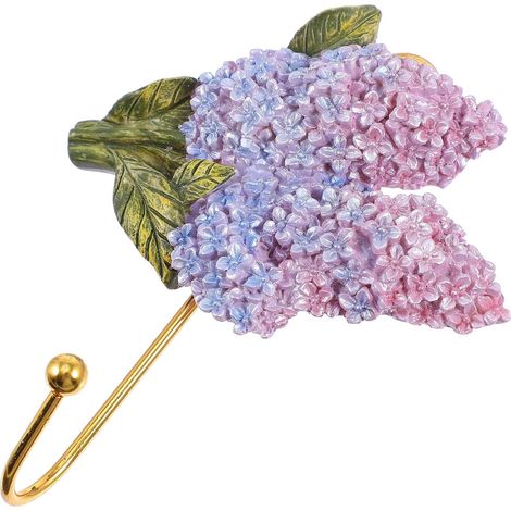 Crochet décoratif élégant en résine en forme de fleur patère (1/5)
