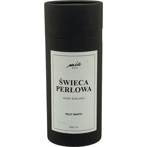 Vela Pearl 650 ml cera vegetal, blanca, Palo Santo