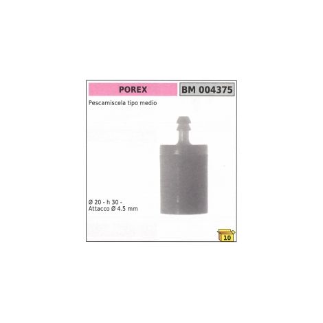 Escurridor de vejiga tipo mediano Ø 20 mm altura 30 mm enganche Ø 4,5 mm 004375