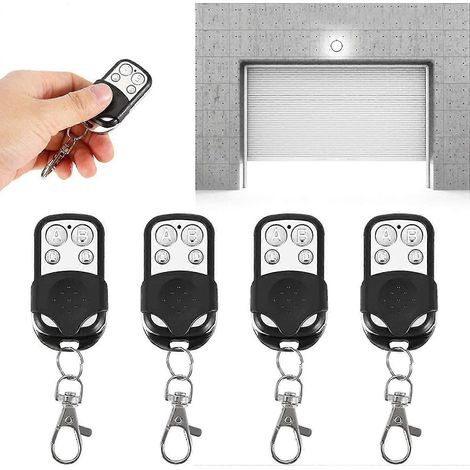 Lot de 4 télécommandes universelles clonées sans fil pour voiture et porte de garage 433 MHz (1/5)