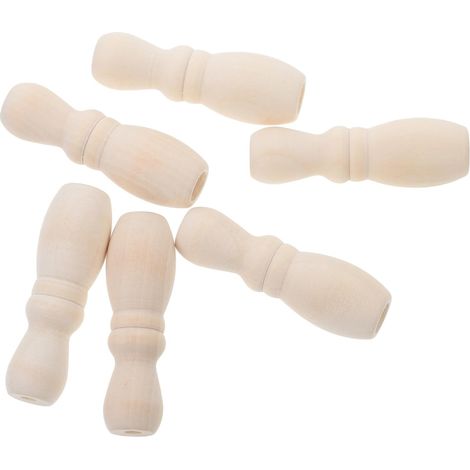 Boutons pour Cordon de Stores 6 Pièces Accessoires de Tirage Naturels Faciles à Installer sur Câbles et Ficelles de Rideaux Modernes