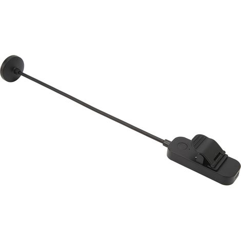 Lampe de lecture LED à pince, 3 températures de couleur, intensité variable, rechargeable par USB, idéale pour lire au lit (noire). (1/5)