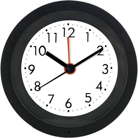 1 Stück schwarzer Lazy-Wecker, lautloses Scannen, automatische Lichterkennung, Nachttisch-Leuchtwecker (1/3)