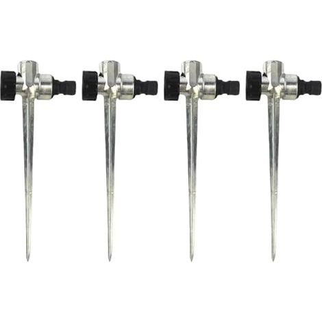 Sprinkler Tip, 4 Pieces 1/2 Inch Female Thread Side External Thread Interface Metal Lawn Sprinkler Connector for Nursery Irrigation (1/5)