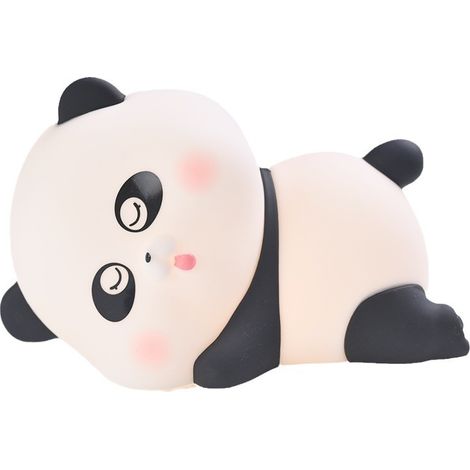 Luce notturna a forma di panda, ricaricabile, in silicone, a sette colori, con timer e funzione di regolazione dell'intensità luminosa, con luce tattile. (1/2)