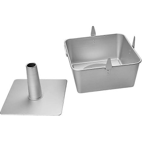 Moule à gâteau carré tubulaire, capacité de 28 tasses pour les recettes de 18 tasses, 25 cm, en aluminium anodisé, pour gâteau des anges, chiffon cake et quatre-quarts. (1/5)