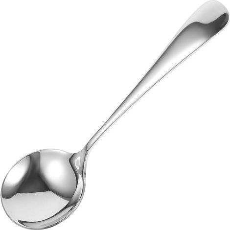 Suppenlöffel aus Edelstahl, dicker Löffel, Multifunktionslöffel, Küchenlöffel – 16,00 x 3,80 x 2,00 cm – Silber (1/4)