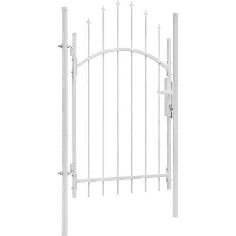 Portail de jardin Woerden en acier blanc 1x2,25 m