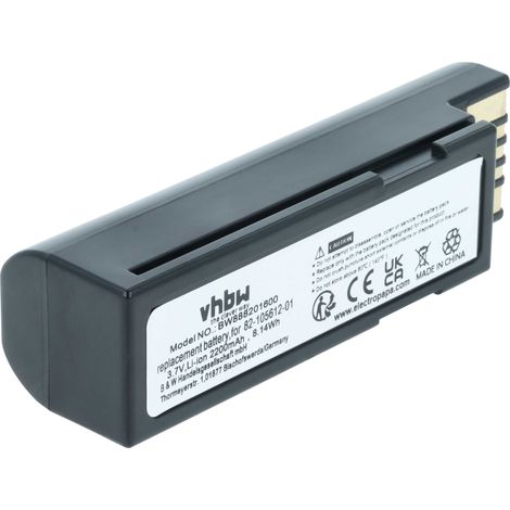 vhbw Akku kompatibel mit Zebra DS3600DS3600, DS3678, EVM, LI3600, LI3678, LS3600, LS3678 Barcodescanner POS (2200mAh, 3,7V, Li-Ion)