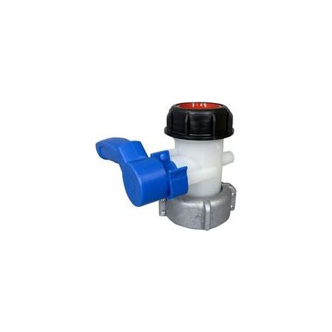 DN50 (75mm) Adaptateur Robinet Cuve 1000L, S60X6 (60mm) Sortie Raccord Cuve IBC, Robinet Vidange Papillon Plastique, Vanne Arrêt IBC, Connecteur Vanne Universel pour Compatible Réservoir Eau Pluie (1/5)