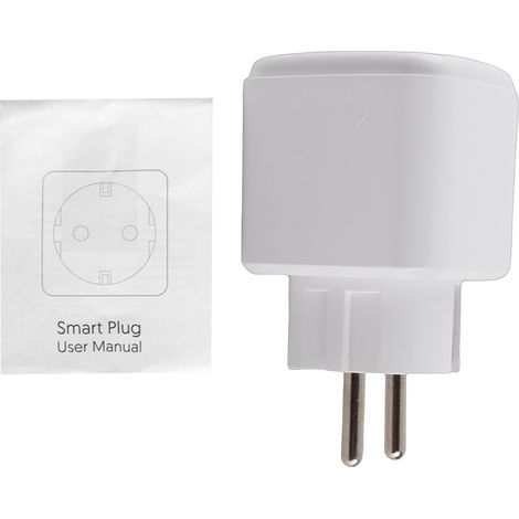 Prise Connectée WiFi EU 16A Type E Suivi Conso Compatible Alexa Google Home Minuterie Intelligente Télécommande via App Tuya (1/5)
