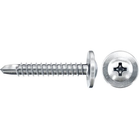 fischer Profilverbindungsschraube 4,2x13 Halbrundk.blvz VG PH mit Bohrspitze 1000 Stk (1/4)