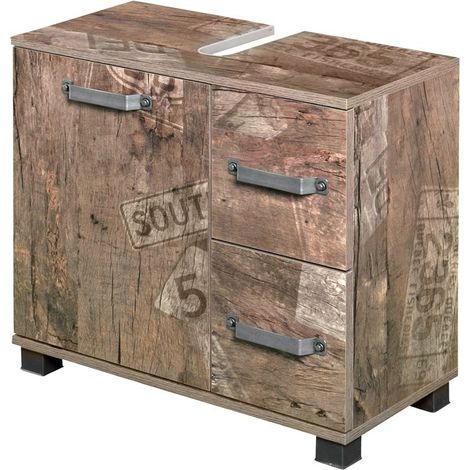 Waschbeckenunterschrank LIMA-04 Panamaeiche, BxHxT: ca. 65,1x59x32cm