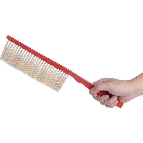 Brosse à abeilles à une rangée, outil de nettoyage apicole avec manche en plastique pour ruche (1/5)