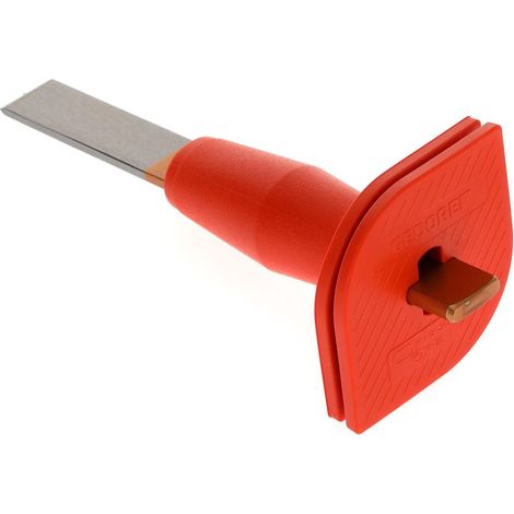 104 HS Cincel de ranura plano ovalado con protección para la mano 240x26x7 mm (1/4)