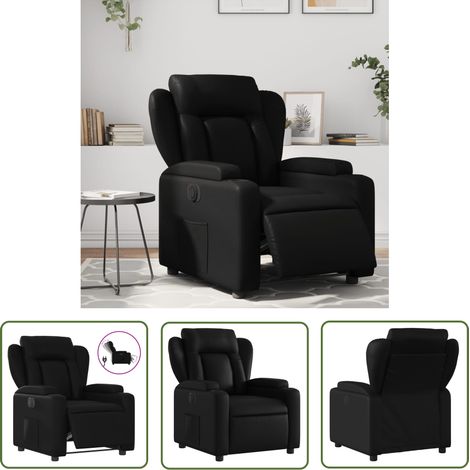Maison Exclusive - Relaxsessel Elektrisch Schwarz Kunstleder (1/5)