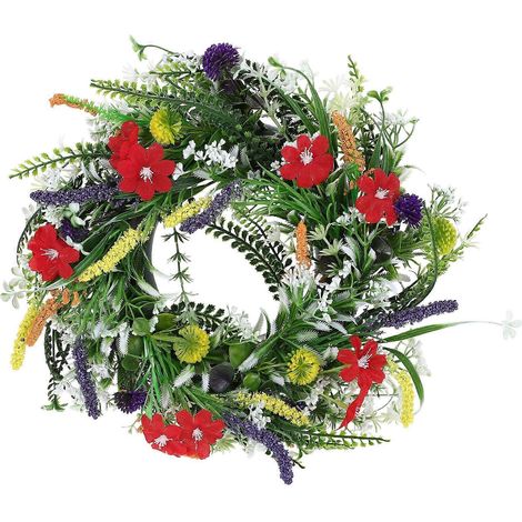 Couronne de porte artificielle décorative pour le printemps (lot de 2 pièces) (1/5)
