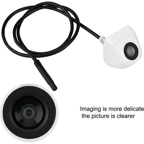 Telecamera di retromarcia CCD per auto, telecamera di retromarcia per parcheggio, impermeabile, bianca. (1/5)