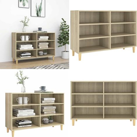 Buffet chêne sonoma 103,5x35x70 cm bois d'ingénierie - Meuble De Rangement - Buffet - Bibliothèque - Style Scandinave - Meuble En Bois - Home & Living