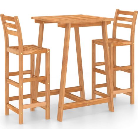 Maison Exclusive - Set da Bar da Giardino 3 pz in Legno Massello di Acacia