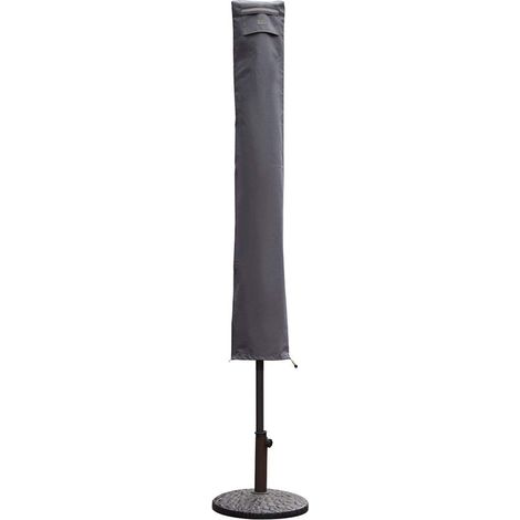 Housse de Protection pour Parasol Ø 3m, Gris (1/5)