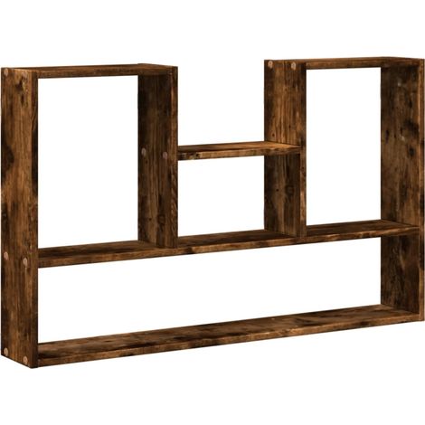 Maison Exclusive - Wandregal Räuchereiche 99x15x60 cm Holzwerksto