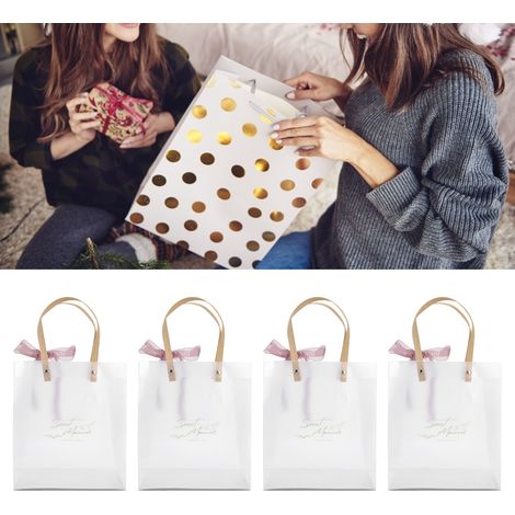 Lot de 10 boîtes à dragées de mariage créatives et parfaites pour Instagram, sachets cadeaux d'invités, sacs fourre-tout transparents en PVC (1/5)