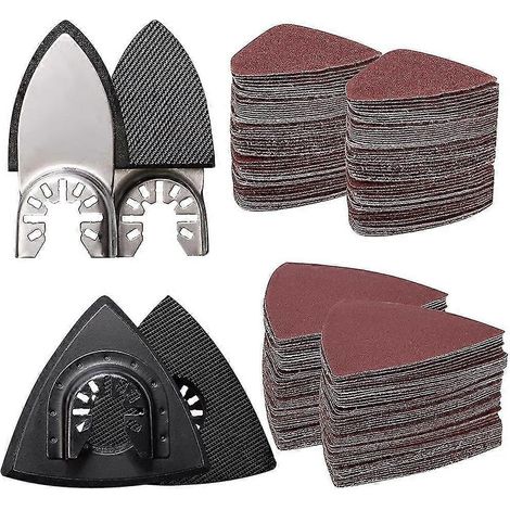 Kit de 104 disques de ponçage oscillants, grain adapté au ponçage du bois et du plâtre. (1/5)
