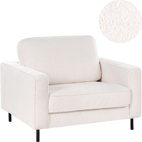 Sessel SAVALEN Bouclé Weiß (1/5)