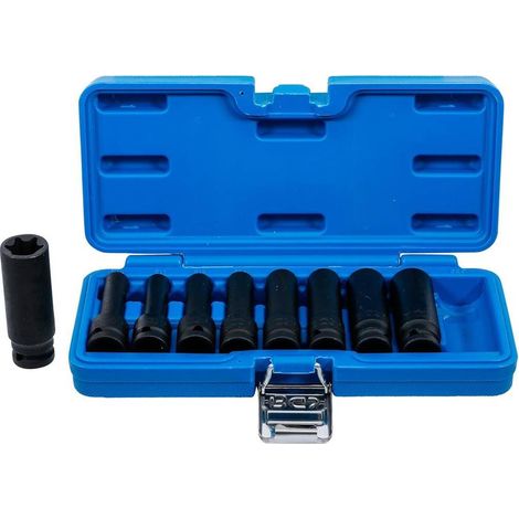 Jeu de Douilles à Choc Longues Profil E 12,5 mm (1/2) E10 - E24 - 9 pcs - Performance et Durabilité - D-Work (1/5)