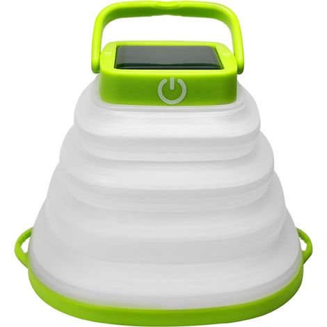 Lámpara solar LED plegable y portátil para acampar, recargable e impermeable, ideal para situaciones de emergencia, montañismo y pesca. (1/5)
