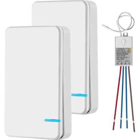 Mini interruptor inalámbrico con receptor y pantalla LED - Para uso en exteriores hasta 400 m y en interiores hasta 40 m - Encendido/apagado rápido - No requiere cableado - RF 433 MHz (1/3)