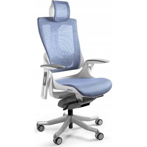 Silla de oficina de malla Wau 2 NW43 azul marino/blanco (1/5)