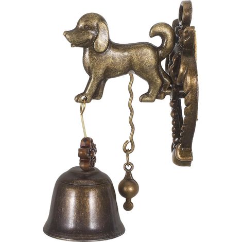 Vintage-Wandglocke aus Metall in Tierform, dekoratives Windspiel für Garten oder Balkon