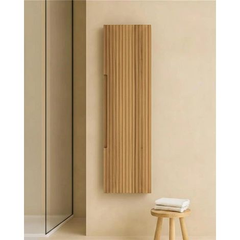 Exagonshop Colonna bagno 120x34 Mango rovere effetto legno