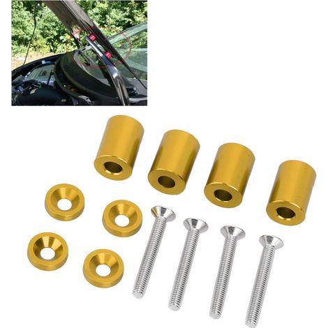 Abstandshalter für Motorhaubengrill aus Aluminiumlegierung, 6 mm, Gold (1/5)