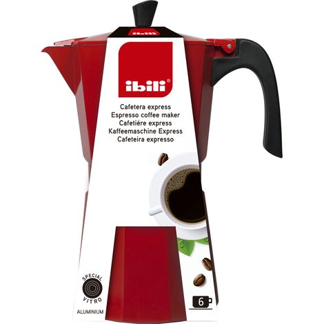Cafetera de aluminio Bahia Red 12 tazas (Ibili 612312) (1/2)