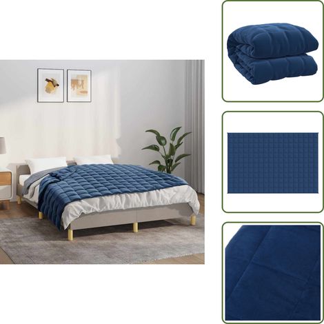 Couverture lestée Bleu 120x180 cm 5 kg Tissu - Couverture Lestée - Couverture Poids - Literie - Sommeil Profond - Relaxation (1/5)