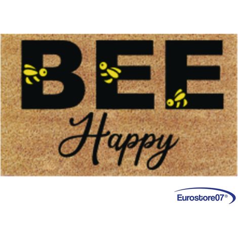 Zerbino cocco "bee happy" spessore mm.15 fondo pvc antiscivolo cm.40x70 (1/4)