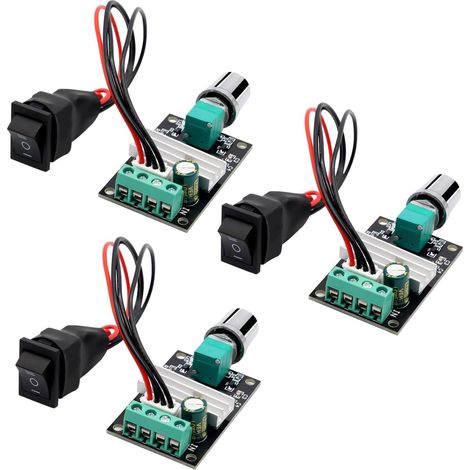 1203BB PMW Contrôleur de Vitesse de Moteur 6V-28V 3A 80W Variateur 12V Contrôleur de Commande Réglable avec Interrupteur 6V 12V 24V 3A 80W (1/5)