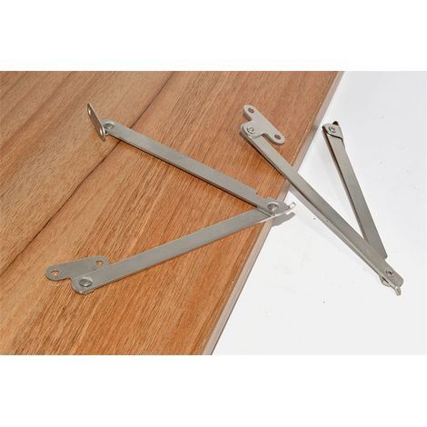 CCYKXA Charnière Meuble 4 pcs Charniere Ascenseur en metal Support Charniere Meuble Réglable Charniè Pliante Argent pour Porte Placard Fênetre + Vis (1/4)