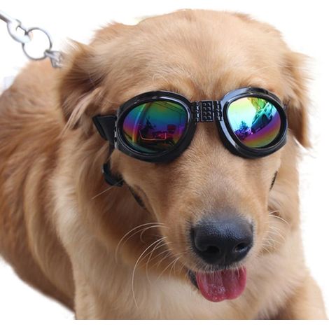 Hunde-Sonnenbrille – Haustierzubehör – Sonnenbrille für große Hunde – 1 Stück – Schutzbrille – Sonnenbrille für große Hunde (Schwarz)