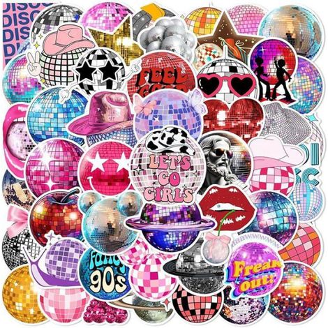 Lot de 50 autocollants autocollant stickers sticker scrapbooking aesthetic ordinateur portable Téléphone pour Dsk (1/5)