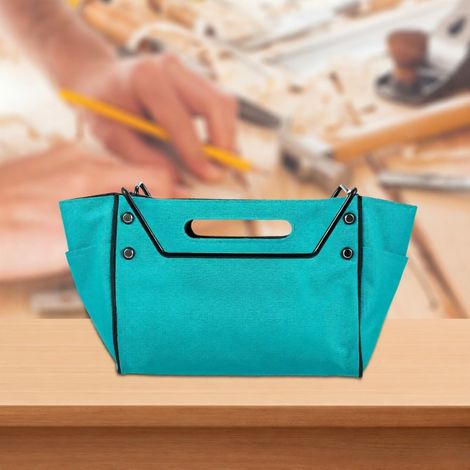 Sac de rangement pour outils d'échelle télescopique - Organisateur multifonction 600D Oxford imperméable avec crochets métal pour bricolage en hauteur, atelier, garage (1/2)
