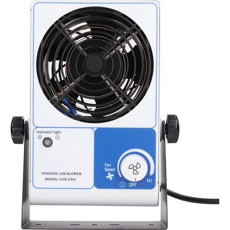 Ventilateur ioniseur antistatique industriel 220-240V, souffleur d'air ionisé réglable pour lignes de production, élimination poussière ESD, prise UE, sans fil (1/5)