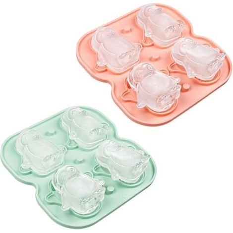2 PièCes Bac à GlaçOns En Silicone, Bac à GlaçOns En Forme De Pingouin, Moule à GlaçOns En Silicone Avec Couvercle, Bac à GlaçOns