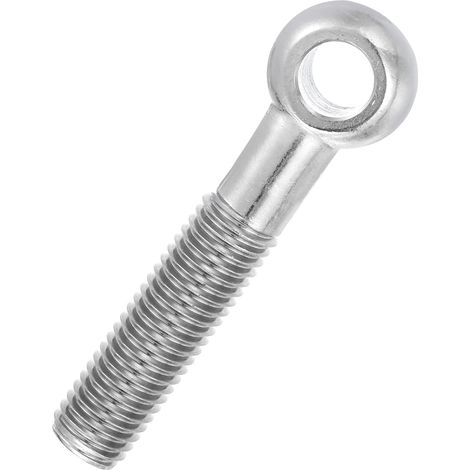 Boulon à Œil M18x90mm Boulon à Œillet de Levage pour Balancement d'Épaule, Vis Poisson en Acier Inoxydable 304, Filetage Métrique à Demi-Denture Trou Coulissant, Argentée (1/5)