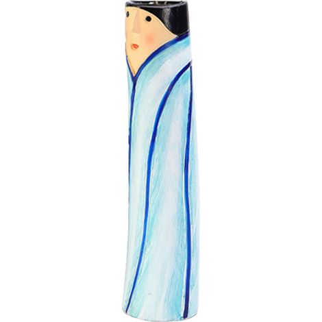 Vase avec tête sculptée vase-E artisanal en résine pour fleurs séchées décoration maison 1 pièce (1/3)